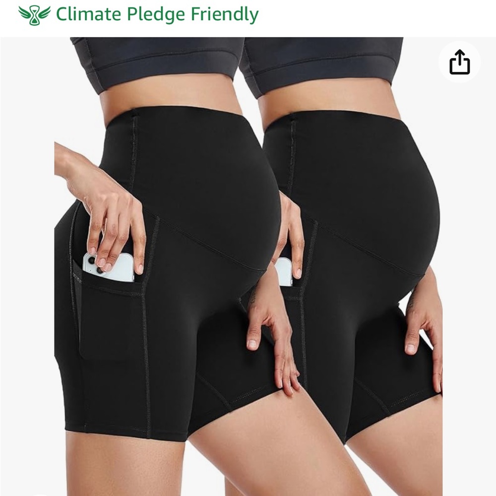 Set/bundle of 4 maternity yoga shorts